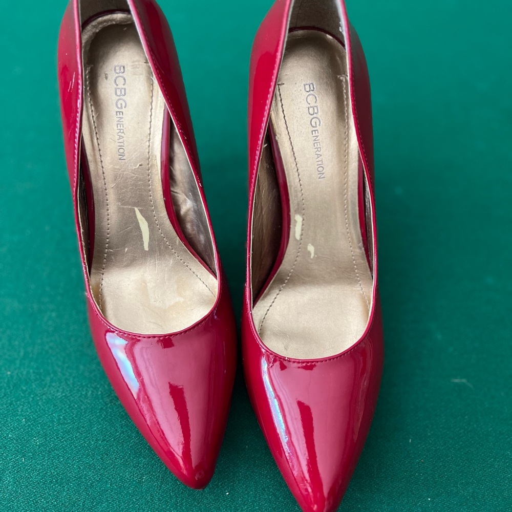 BCBGeneration Glossy Red Heels